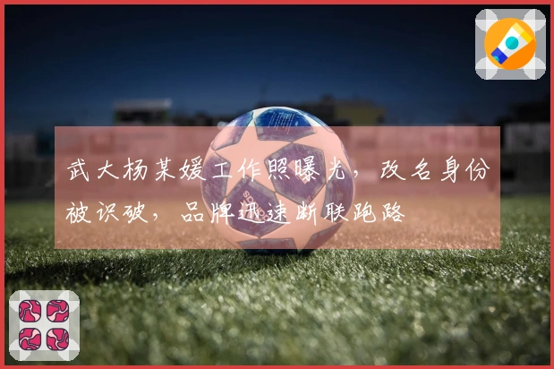 武大杨某媛工作照曝光，改名身份被识破，品牌迅速断联跑路